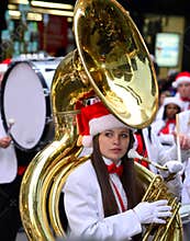 Marching Band in Chicago Thanksgiving Street Parade