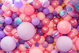 Colorful pink and purple balloons 1