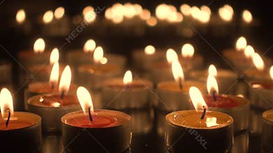 Burning church candle