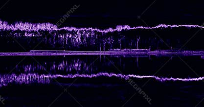 Purple abstract landscape.