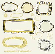 Hand drawn vintage frames