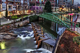 Reedy River Greenville South Carolina Before Sunrise