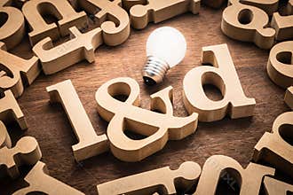 L&D Learning and Development Wood Letters