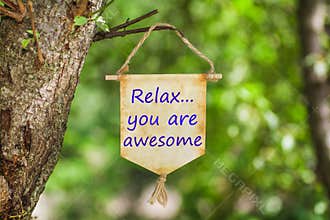 Relax you are awesome on Paper Scroll