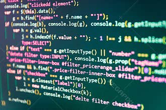 Programming code typing. Coding hacker concept.