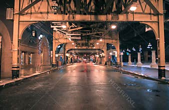 Chicago business district street