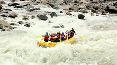 Extreme White Water River Rafting Sports