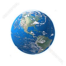 High detailed Earth map, america