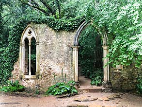 Gardens of Quinta das Lagrimas, history, ruins, Coimbra, Portugal