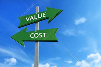 Value and cost arrows opposite directions
