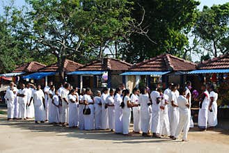 Sri Lankan Buddhist Worshippers