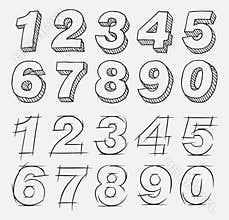 Hand drawn numbers