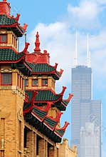 Pagoda and Skyscraper