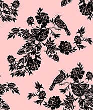 Oriental floral and bird patterns