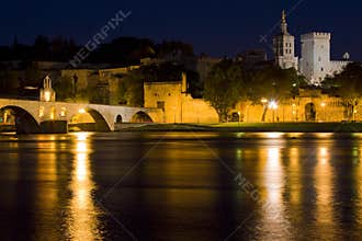 Avignon at night