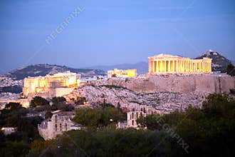 Acropolis athens at night
