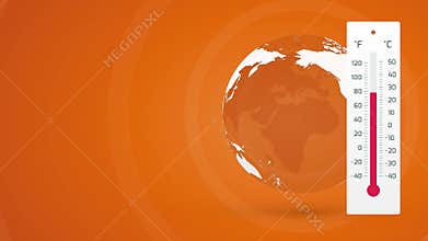 Concept of global warming planet earth