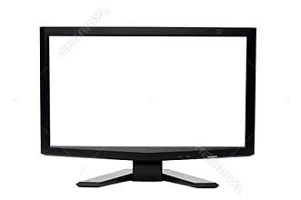 Wide flat screen LCD computer monitor