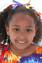 Close Up Beautiful Six Year Old Girl