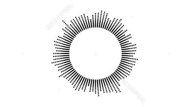 Circular interface hud music equalizer