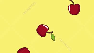 Apples falling background HD animation
