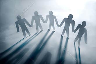 Chain of people