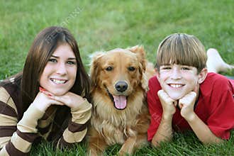 Kids and Dog
