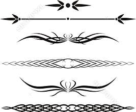 Scroll, cartouche, decor, vector