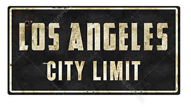 Los Angeles City Limit Retro Sign