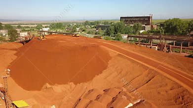 Aerial view of a bauxite deposit