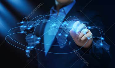 Global World Communication Connection Business Network Internet Techology Concept