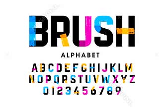 Brush stroke font