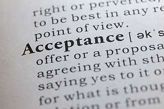 Definition of acceptance