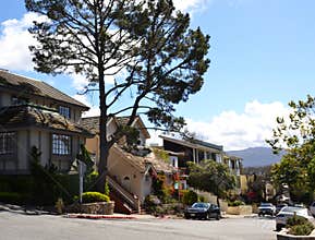 Beautiful neighborhood of the Carmel-by-the-sea city in California