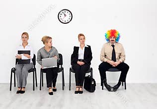 Clown among job candidates