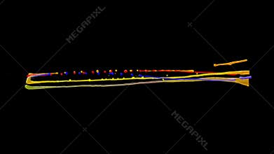 Color paint splash, with luma mask, ready for compositing.