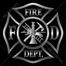 Fire Department Cross Silver