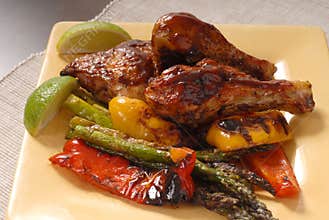 Plate of BBQ chicken