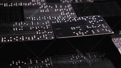 Braille alphabet writing embossing molds - camera slide