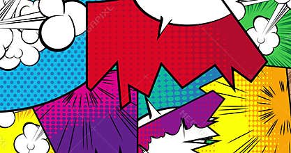 Animated Pop Art Background Cartoon. Comic Book Motion Poster for your intro.