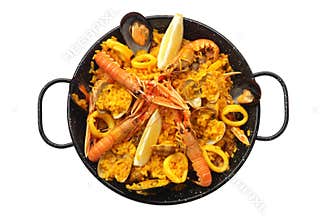 Isolated paella
