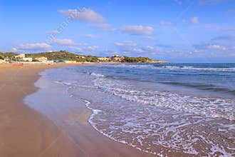 The most beautiful beaches of Puglia, Italy: San Lorenzo Beach in Vieste.