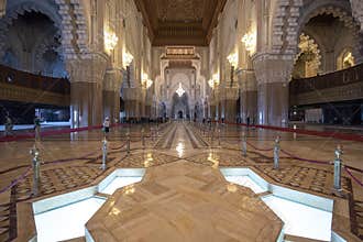 Interior of The Hassan II Mosque in Casablanca, Morocco