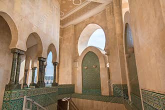 Interior of The Hassan II Mosque in Casablanca, Morocco