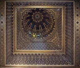 Interior of the Mausoleum of Mohammed V in Rabat, Morocco