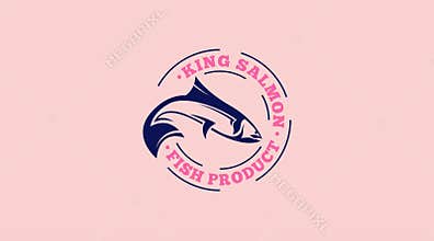 Salmon Logo Design Template Vector