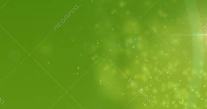 Animation of yellow lights over green background