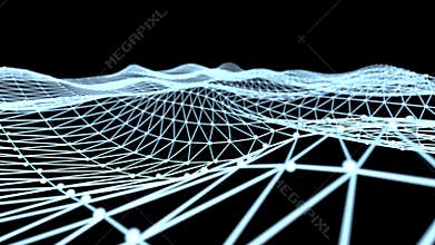 Big data visualization with wave pattern