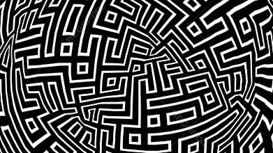 Generative vj loop with abstract infinite maze