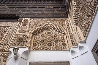 Interior of Bahia Palace in Marrakech, Morocco